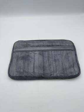 Vintage Lee Sands Genuine Eel Skin Leather Zippered Sleeve Case Portfolio Messen